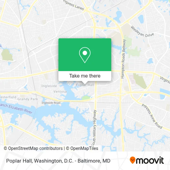 Poplar Hall map