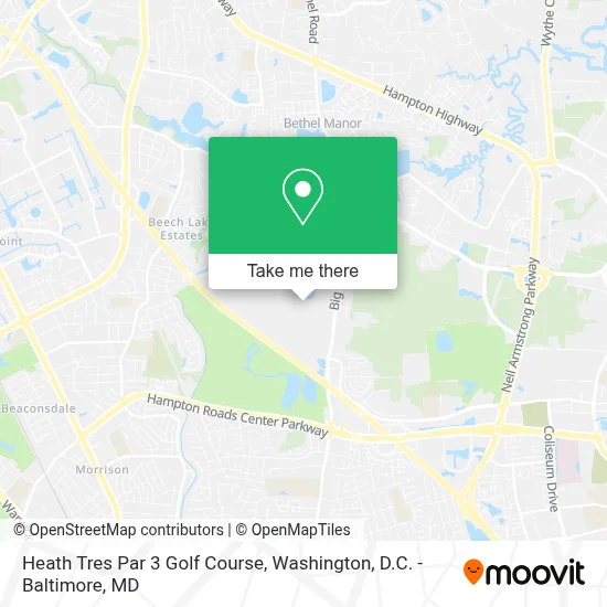 Heath Tres Par 3 Golf Course map
