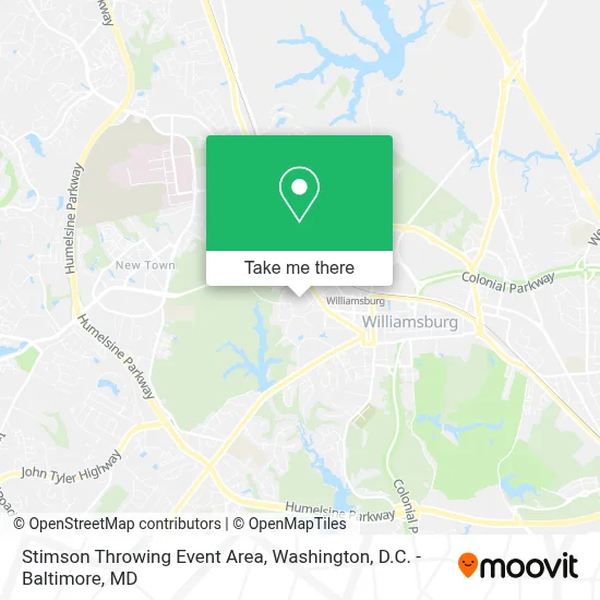 Stimson Throwing Event Area map