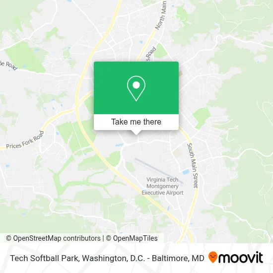 Tech Softball Park map
