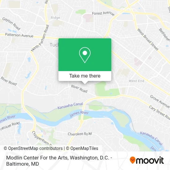 Modlin Center For the Arts map