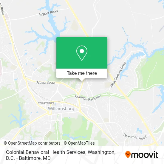 Colonial Behavioral Health Services map