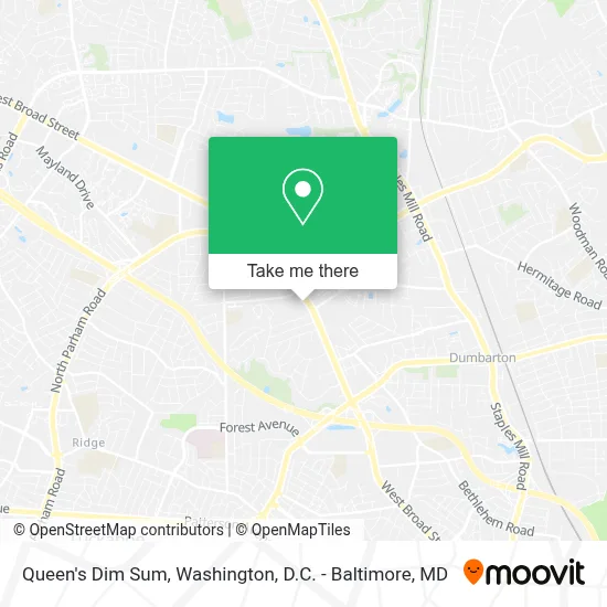 Queen's Dim Sum map