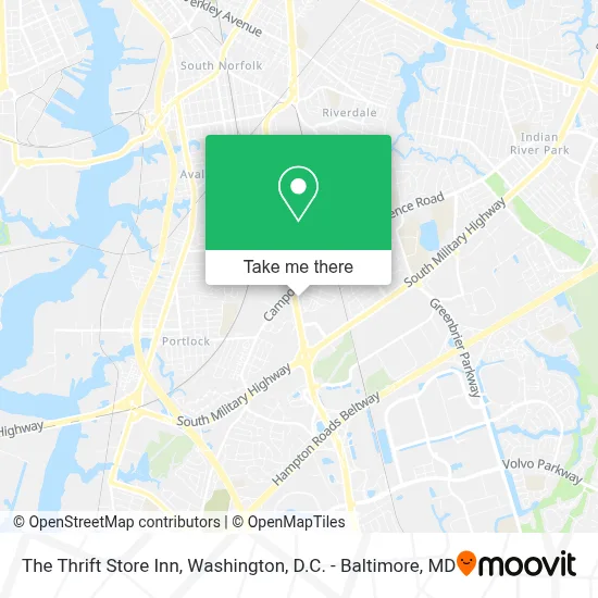 The Thrift Store Inn map