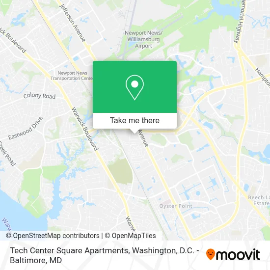 Tech Center Square Apartments map
