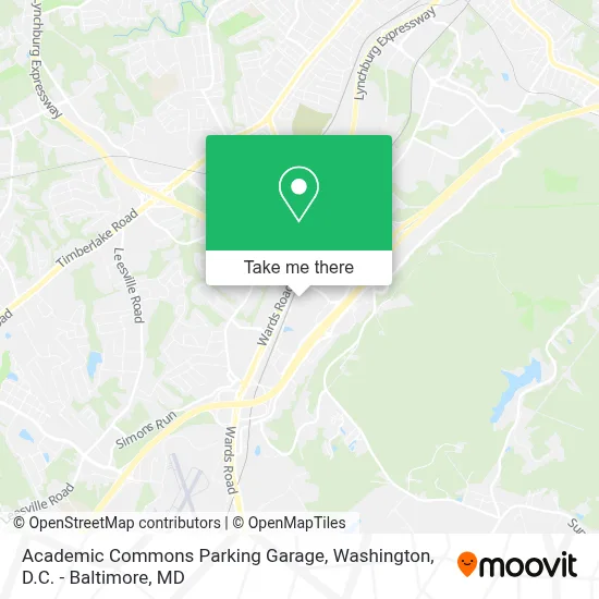 Academic Commons Parking Garage map