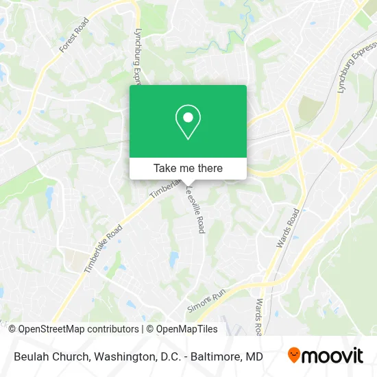 Beulah Church map