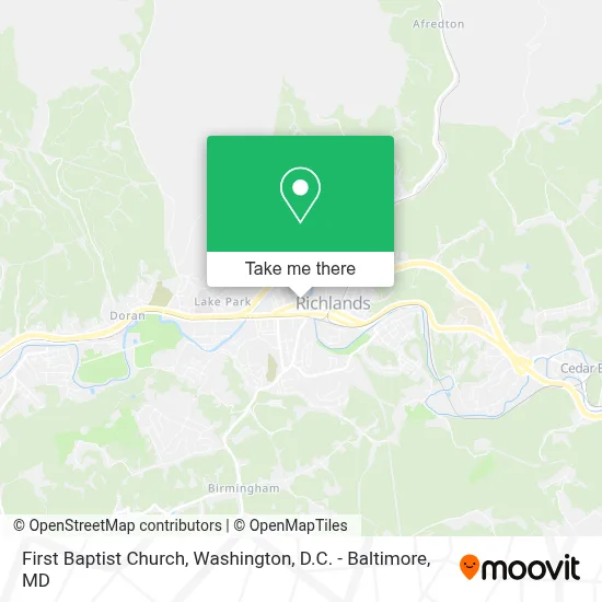 First Baptist Church map