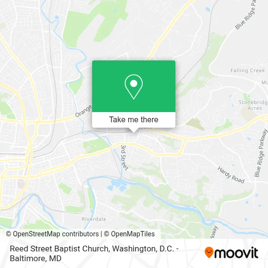 Reed Street Baptist Church map