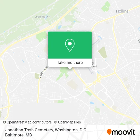 Jonathan Tosh Cemetery map