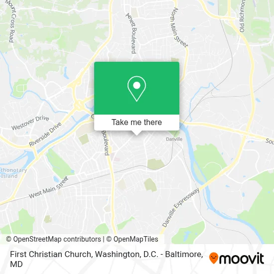 First Christian Church map