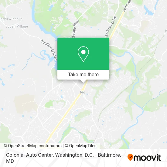 Colonial Auto Center map