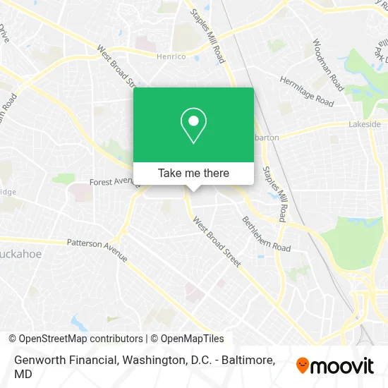 Genworth Financial map