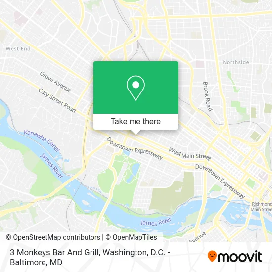 3 Monkeys Bar And Grill map