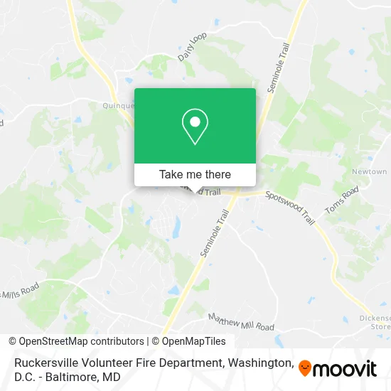 Ruckersville Volunteer Fire Department map