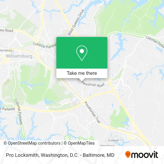 Pro Locksmith map