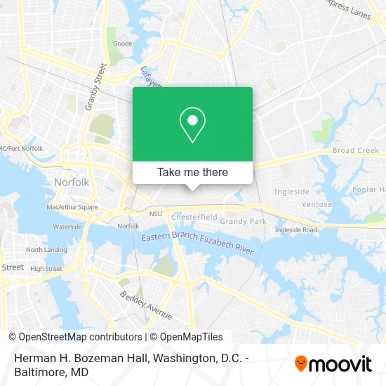 Herman H. Bozeman Hall map
