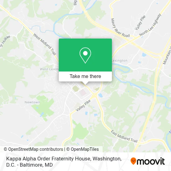 Kappa Alpha Order Fraternity House map