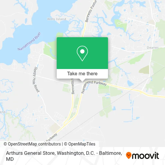 Arthurs General Store map