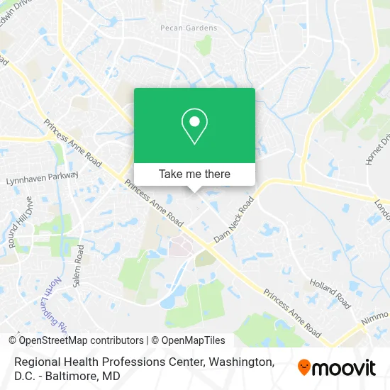 Regional Health Professions Center map