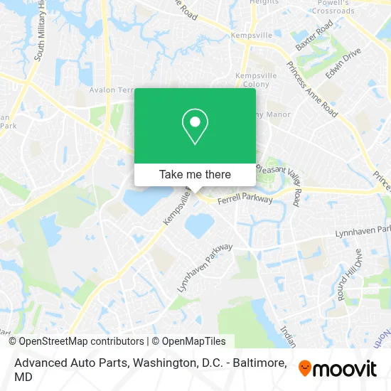 Advanced Auto Parts map