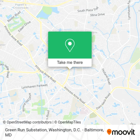 Green Run Substation map