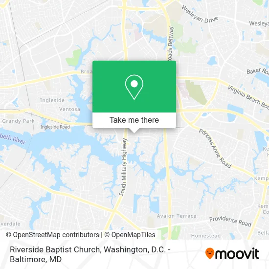 Riverside Baptist Church map
