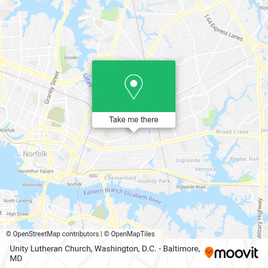 Unity Lutheran Church map