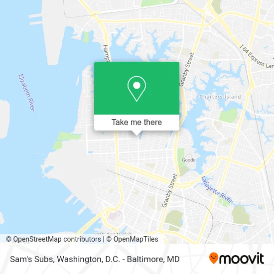 Sam's Subs map