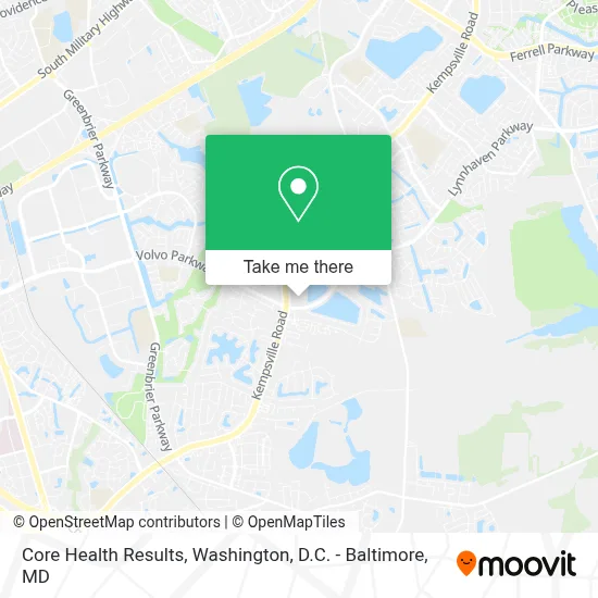 Core Health Results map