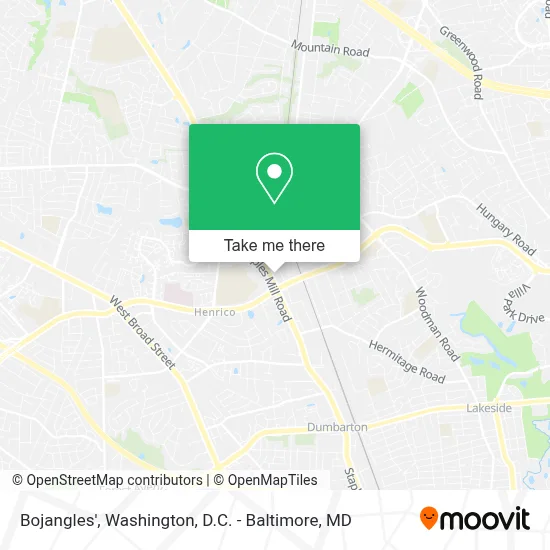 Bojangles' map
