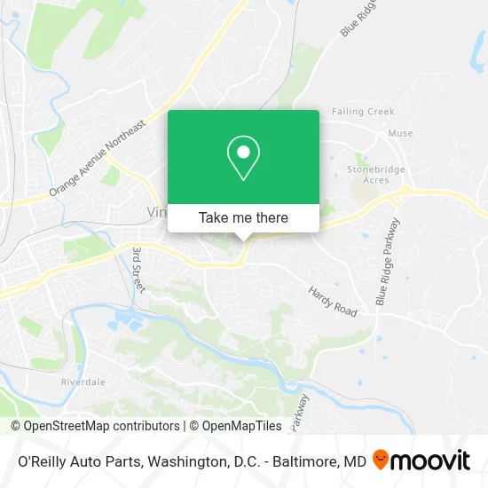 O'Reilly Auto Parts map