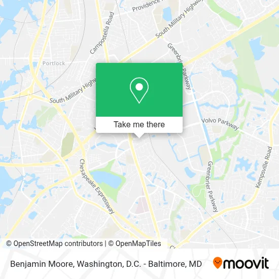 Benjamin Moore map