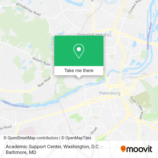 Academic Support Center map