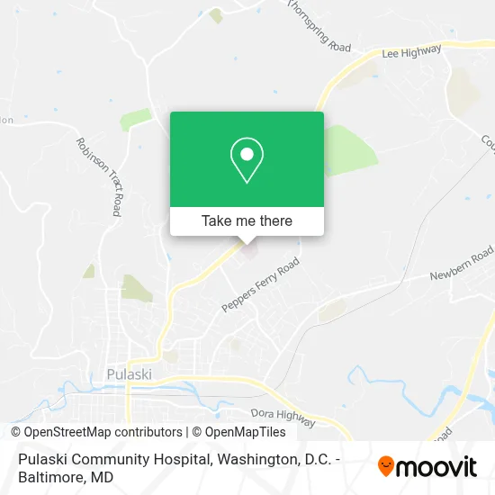 Pulaski Community Hospital map