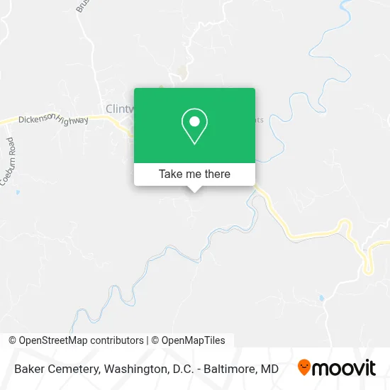 Baker Cemetery map