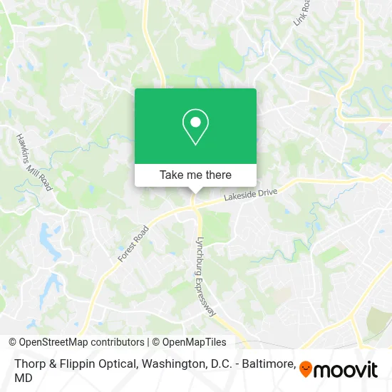 Thorp & Flippin Optical map