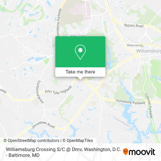 Williamsburg Crossing S / C @ Dmv map