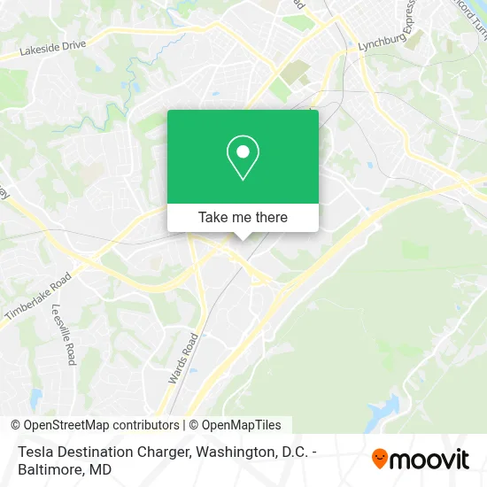 Tesla Destination Charger map