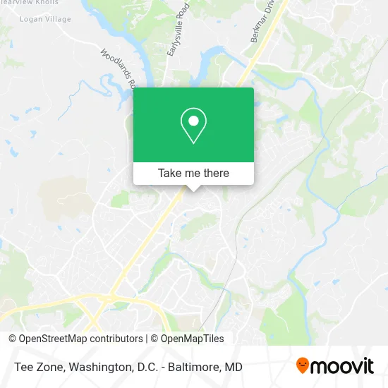 Tee Zone map