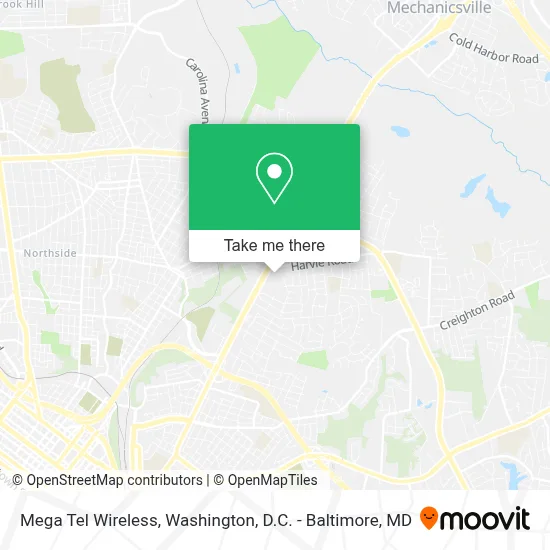 Mega Tel Wireless map