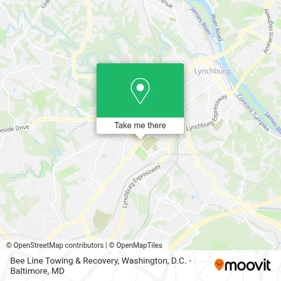 Bee Line Towing & Recovery map