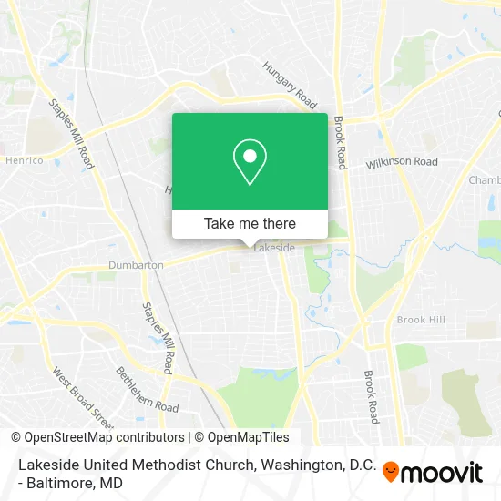 Lakeside United Methodist Church map