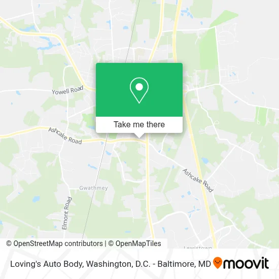 Loving's Auto Body map