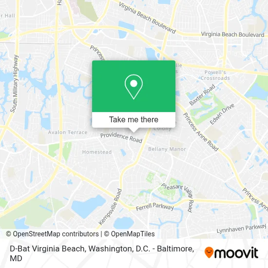 D-Bat Virginia Beach map