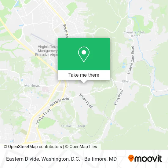 Eastern Divide map