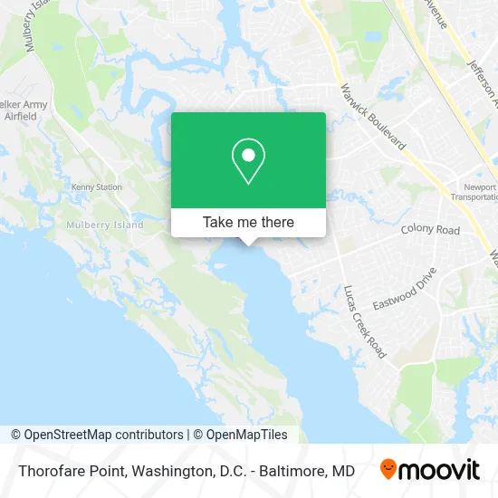 Thorofare Point map