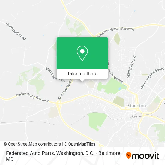 Federated Auto Parts map
