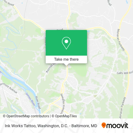 Ink Works Tattoo map