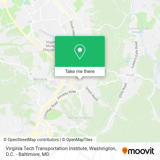 Virginia Tech Transportation Institute map